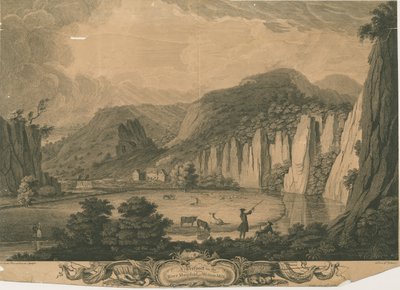 Mulino di Wetton: incisione da Thomas of Derby (after) Smith