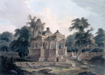 Tempio indù nel forte di Rohtas, Bihar, India da Thomas und William Daniell