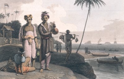I malesi di Giava, inciso dagli artisti, pub. da Longman, Hurst, Rees e Orme, Londra, 1810 da Thomas und William Daniell