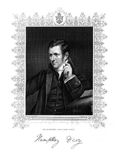 Sir Humphry Davy, chimico e fisico della Cornovaglia, XIX secolo da Thomson