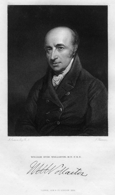 William Hyde Wollaston 1766-1828, fisiologo, chimico e fisico inglese, 1829 da Thomson