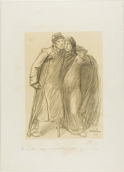 Aiuti ai mutilati di guerra, piatto unico di Actualités da Théophile Alexandre Pierre Steinlen