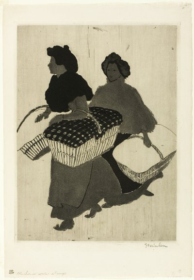 Le lavandaie riprendono il loro lavoro da Théophile Alexandre Pierre Steinlen