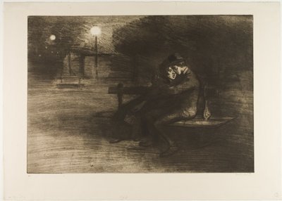 Amanti su una panchina da Théophile Alexandre Pierre Steinlen