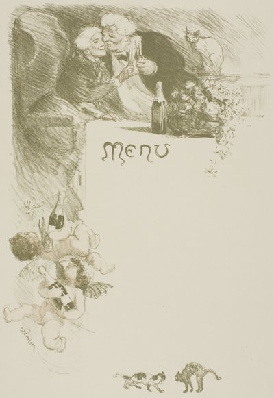 Menu Henriot da Théophile Alexandre Pierre Steinlen