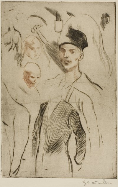Piastra di schizzi, n. 2 da Théophile Alexandre Pierre Steinlen