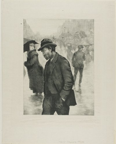 Giornata di pioggia, Parigi da Théophile Alexandre Pierre Steinlen