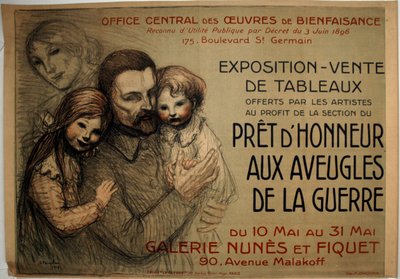 Pronti a onorare i ciechi di guerra da Théophile Alexandre Pierre Steinlen