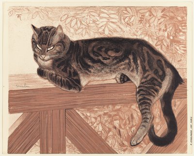 Estate: Gatto sulla balaustra da Théophile Alexandre Pierre Steinlen