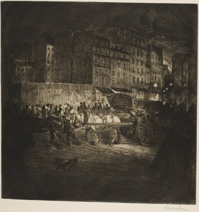 Il carrello della spazzatura da Théophile Alexandre Pierre Steinlen