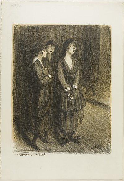 Vedove di un Luigi, settimo piatto di Actualités da Théophile Alexandre Pierre Steinlen