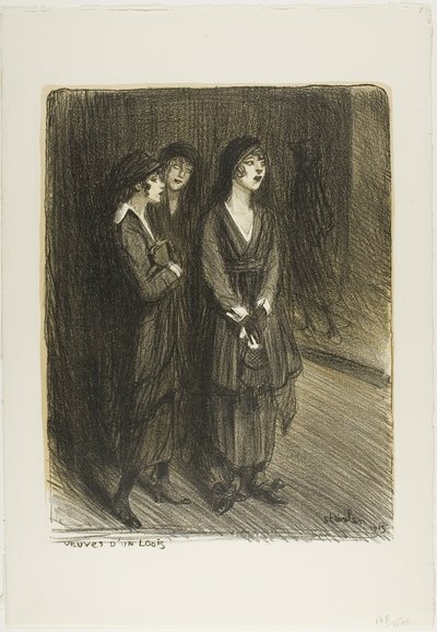 Vedove di un Luigi, settimo piatto di Actualités da Théophile Alexandre Pierre Steinlen