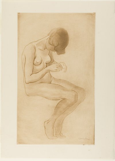 Donna che si sistema le unghie da Théophile Alexandre Pierre Steinlen