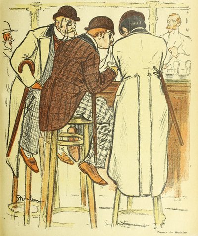 Al bar, da Gil Blas Illustre, pub. 1899 litografia a colori, 1899 da Théophile Alexandre Steinlen