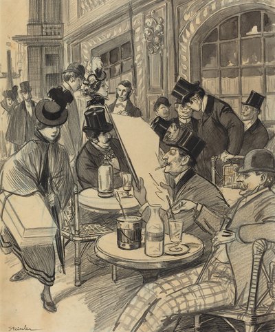 Chez Maxime, fine XIX - inizio XX secolo da Théophile Alexandre Steinlen