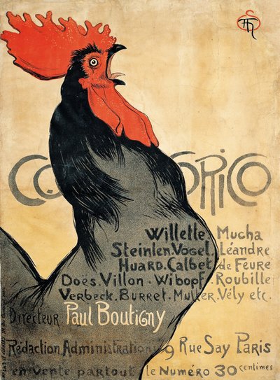 Poster Cocorico da Théophile Alexandre Steinlen