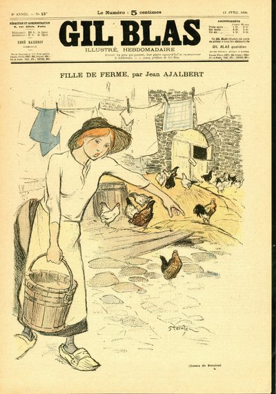 Copertina di "Gil Blas" da Théophile Alexandre Steinlen