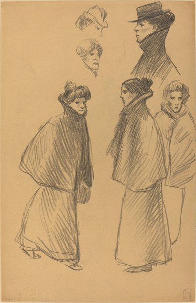 Studi di Figure [recto] da Théophile Alexandre Steinlen