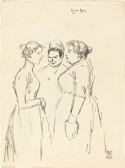 Donne che Chiacchierano da Théophile Alexandre Steinlen