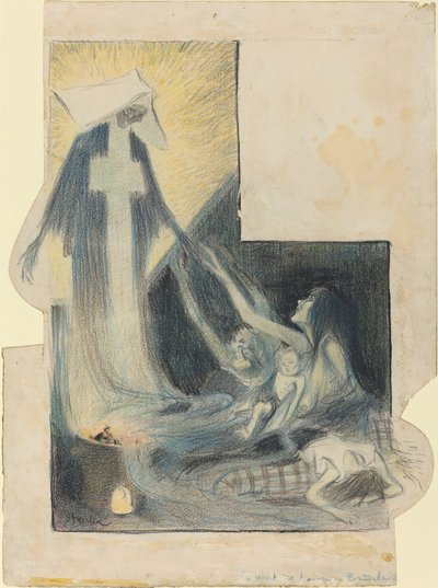 La mort des pauvres - Baudelaire, 1894 da Théophile Alexandre Steinlen