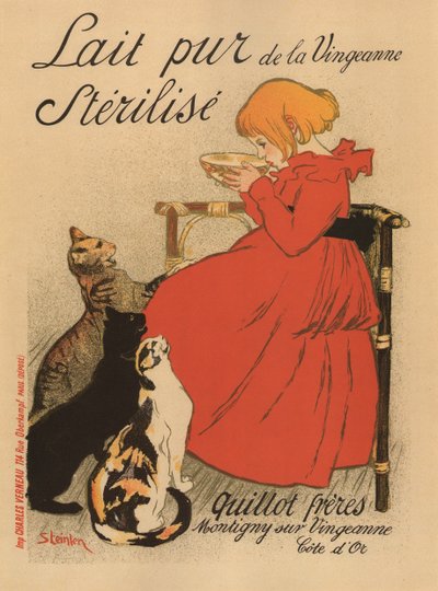 Poster Lait pur stérilisé de la Vingeanne, anni 