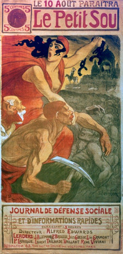 Le Petit Sou Rivista Socialista, c1879-1923 da Théophile Alexandre Steinlen