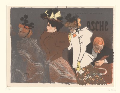 Illustrazione di copertina per Asche di Fernand Vandérem da Théophile Alexandre Steinlen