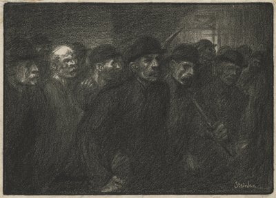 Operai che escono dalla fabbrica da Théophile Alexandre Steinlen