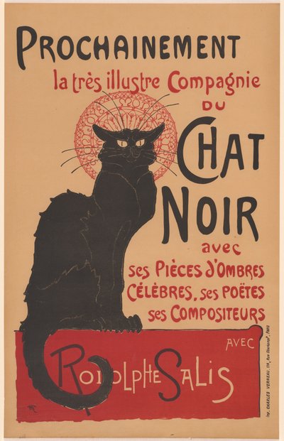 Prochainement la très illustre Compagnie du Chat Noir da Théophile Alexandre Steinlen