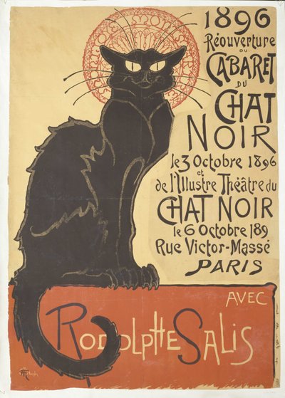 Riapertura del Cabaret du Chat Noir, 1896 da Théophile Alexandre Steinlen