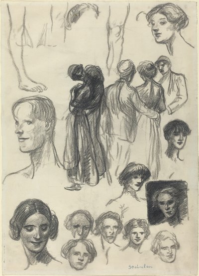 Foglio di schizzi da Théophile Alexandre Steinlen