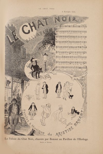 Storia del famoso cabaret Le Chat Noir, rivista Le Chat Noir da Théophile Alexandre Steinlen