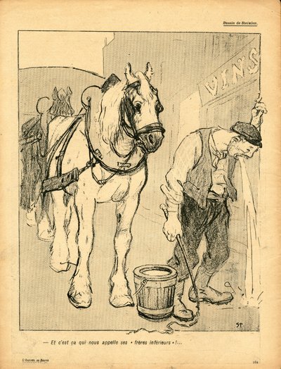 Il piatto di burro, satirico a colori da Théophile Alexandre Steinlen