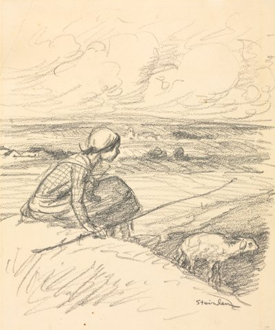La pastorella, quarto quarto del XIX secolo o primo quarto del XX secolo da Théophile Alexandre Steinlen