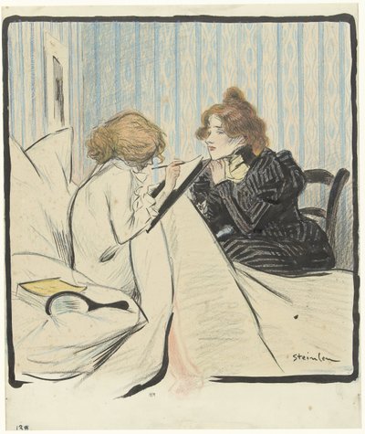 Due Donne in una Camera da Letto da Théophile Alexandre Steinlen