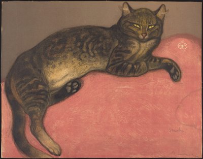Inverno: Gatto su un cuscino da Théophile Alexandre Steinlen
