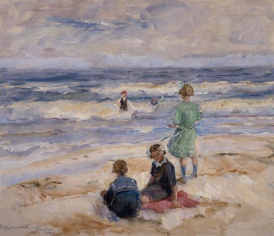 Bambini che fanno il bagno da Thorolf Holmboe