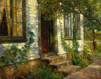 Sole sul muro della vecchia casa, Fredriksvern da Thorolf Holmboe