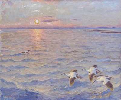 Tramonto sul Mare di Norvegia da Thorolf Holmboe