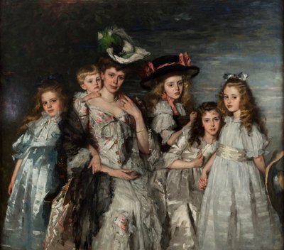 Ritratto di Aleida Gijsberta Maria van Ogtrop-Hanlo e dei suoi cinque figli da Thérèse Schwartze