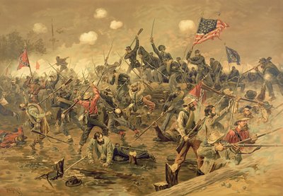 Battaglia di Spottsylvania da Thure de (after) Thulstrup