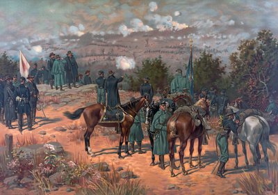 Battaglia di Chattanooga, pub. L Prang & Co., 1886 da Thure de Thulstrup