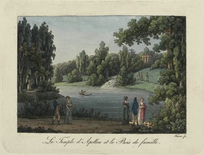Il Tempio di Apollo e la Cascata nel parco di Pavlovsk, 1810 da Thurner