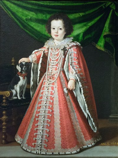 Ritratto di Vittoria della Rovere da bambina da Tiberio di Titi