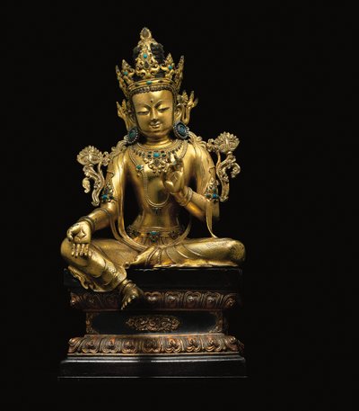 Figura imperiale di Avalokiteshvara da Tibetan School
