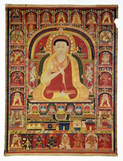 Ritratto del Grande Thangpa (1142-1210) fine XIII secolo da Tibetan School