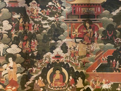 Scene della vita del Buddha Shakyamuni da Tibetan School