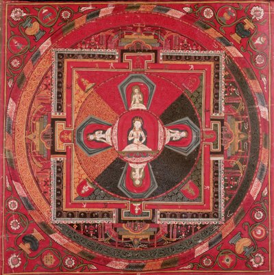 Thangka di un Mandala Vajrasattva da Tibetan School