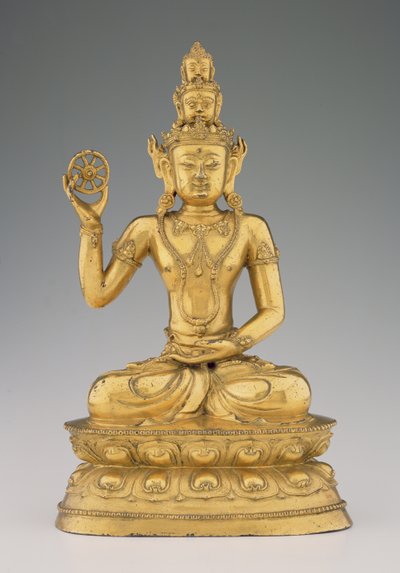 Vajrasattvadhatu Lokesvara (lega di rame dorato) da Tibetan School