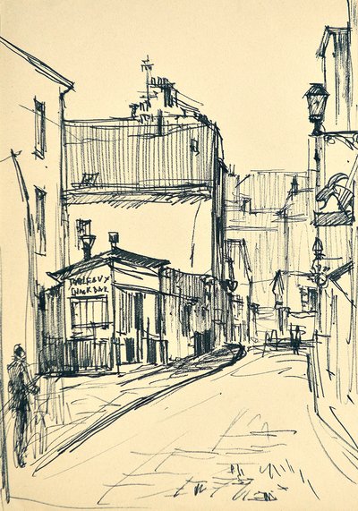 Rue du Chevalier de la Barre (Parigi) da Tibor Dengyel